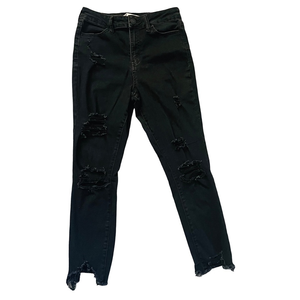 SO Black Distressed Skinny Jeans